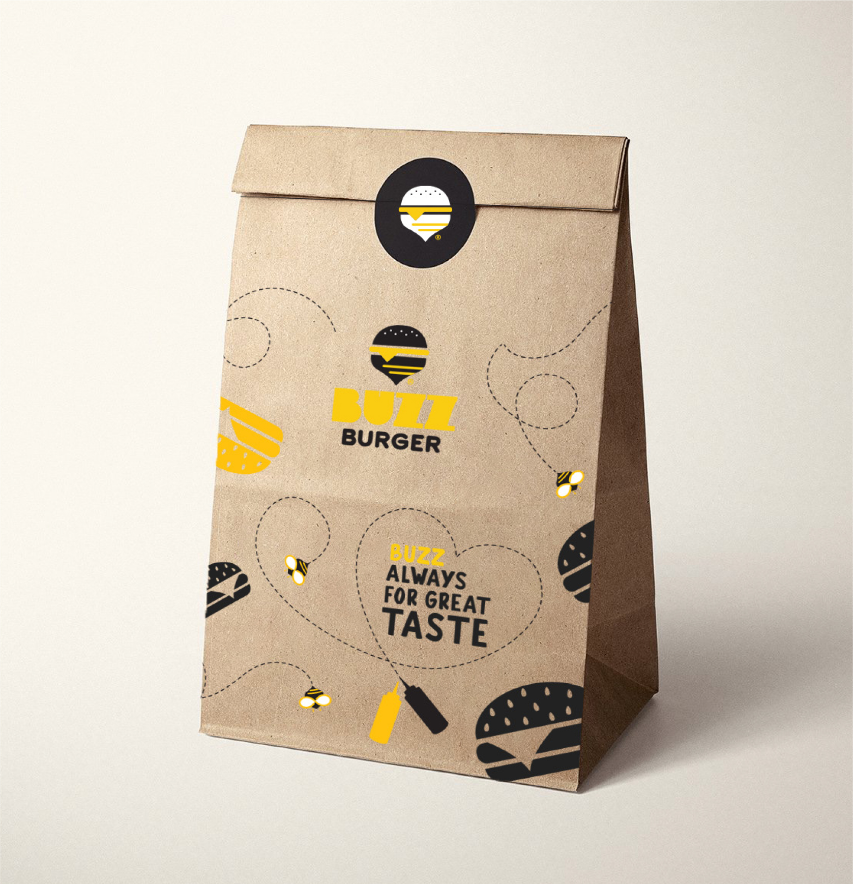 Buzz_Burger_Package_Paper_Bag_Design